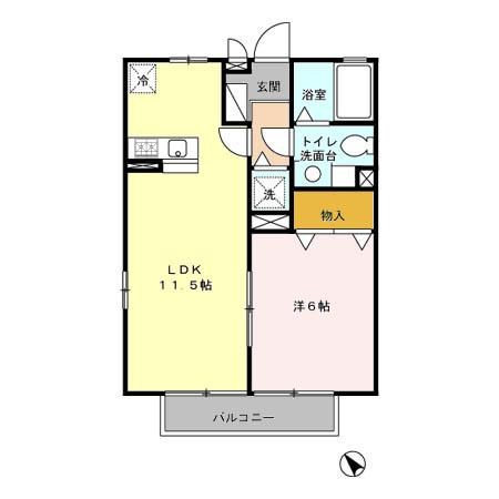 マミーパレス 205号室 間取り
