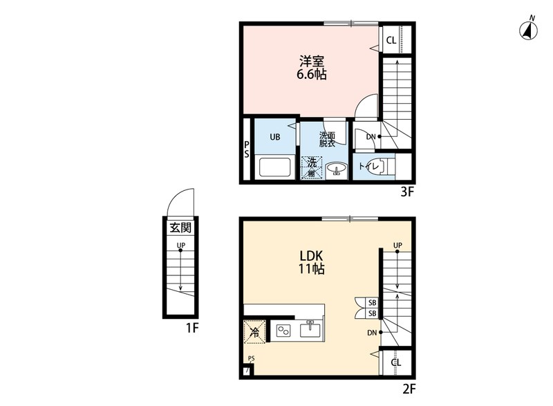 津川サンライト足立 間取り図