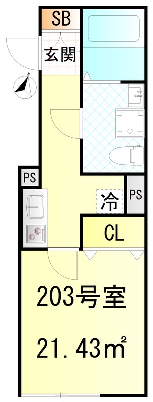 CFジオーレ北綾瀬テラス 間取り図