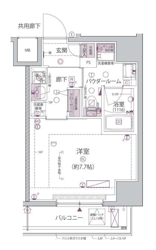 アルコバレーノ堀切菖蒲園 間取り図