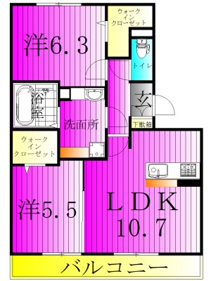 シャルムＨＡⅡ 201号室 間取り