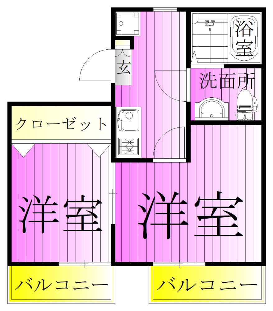 WED COURT Y 間取り図