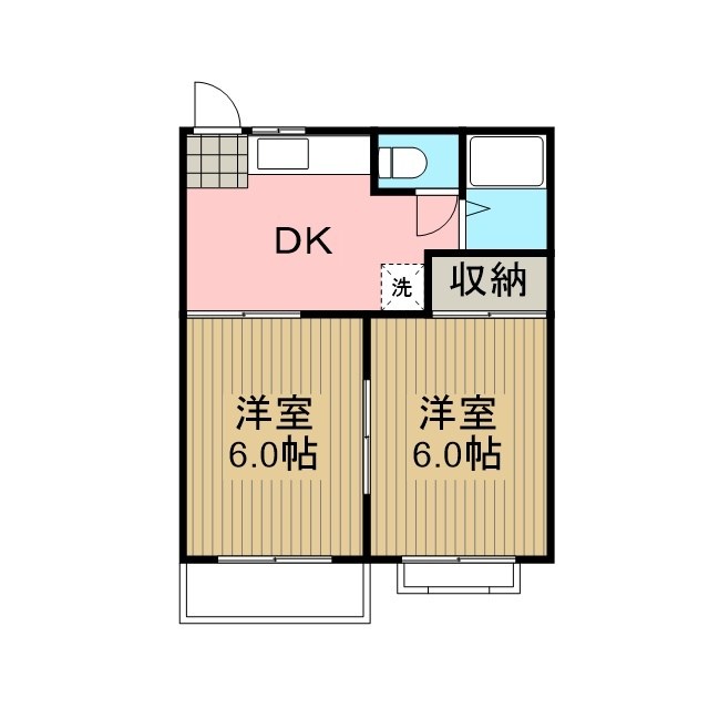 八柱ハイツ 201号室 間取り