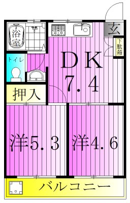 サイクルハイツⅠ 間取り図