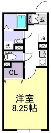 スターティス六実 104号室 間取り