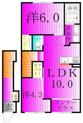 グリーンビレッジⅦ 202号室 間取り