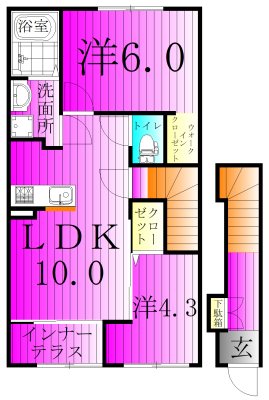 グリーンビレッジⅦ 203号室 間取り