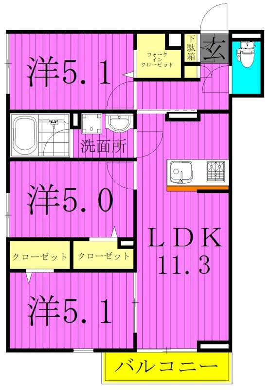 セレスティア西新井Ⅱ 間取り図