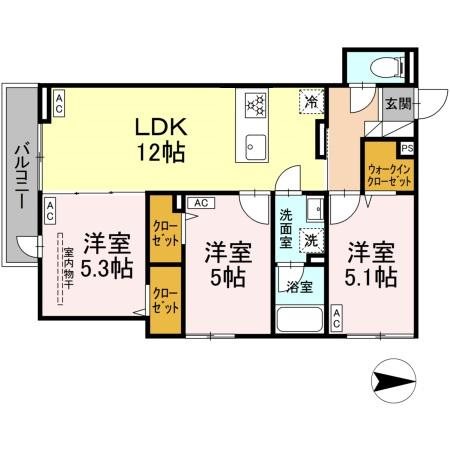 セレスティア西新井Ⅱ 間取り図