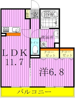 クレール扇 間取り図