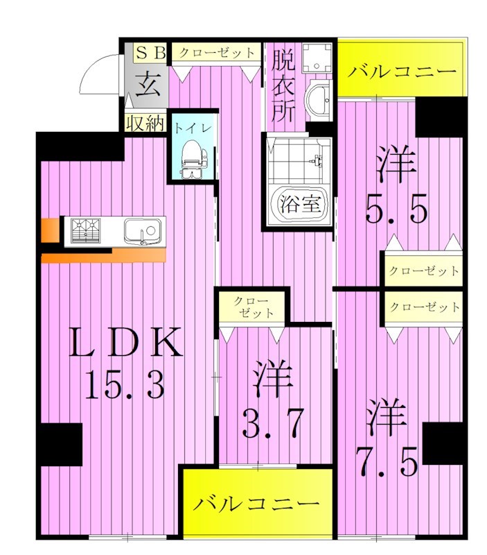 フリーダムファン 間取り図