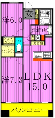 ロイヤルパークス西新井 間取り図