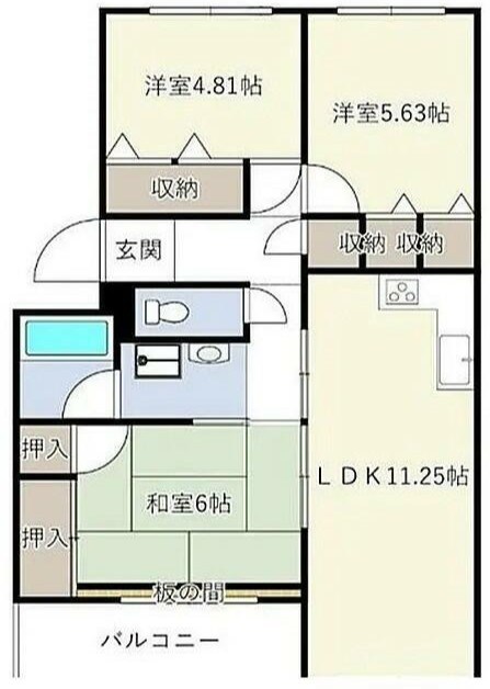 INOVE松戸六高台 B 103号室 間取り