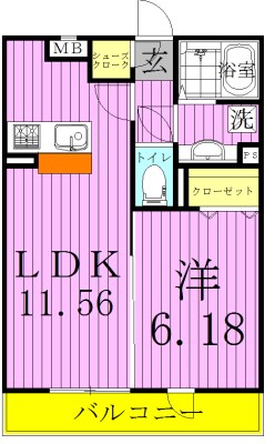ソレイユ 間取り図