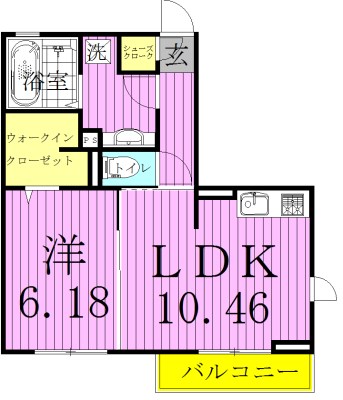 ソレイユ 間取り図