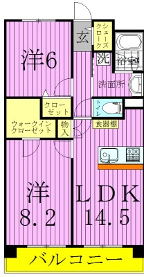 ロイヤルパークス西新井 間取り図