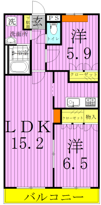 Sun Forest　～サンフォレスト～ 101号室 間取り