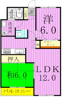 モアグレース竹ノ塚 間取り図