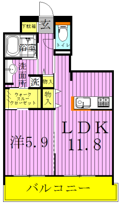 Vesta（ウェスタ） 702号室 間取り