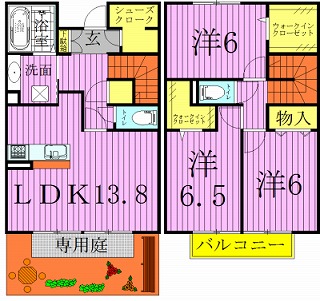 アルページュＢ棟 106号室 間取り