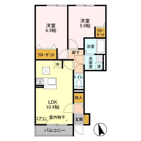 サンモール 105号室 間取り
