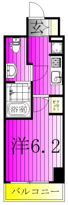 LIME RESIDENCE KITA MATSUDO 703号室 間取り