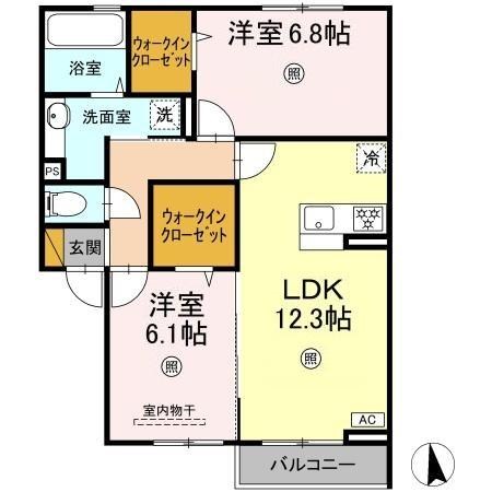 インペリアルおおたかの森 206号室 間取り