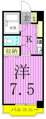 ＡＤ日暮 613号室 間取り