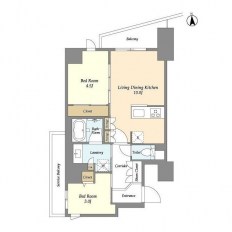 コンフォリア竹ノ塚イースト 間取り図