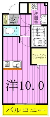 ツリーデン松戸Ⅱ 401号室 間取り