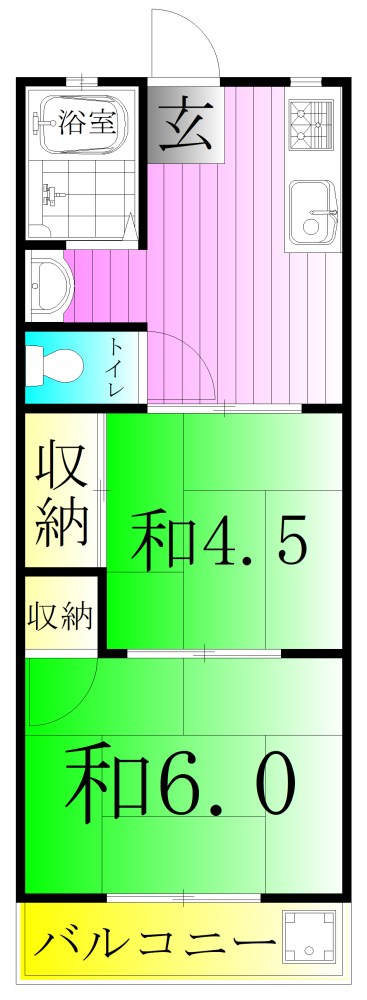上原コーポ 間取り図