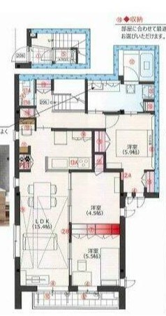 ＦｏｒｅｓｔＧｒａｎｄｅⅠ 206号室 間取り