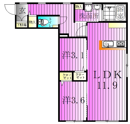 リザーブ北綾瀬 間取り図