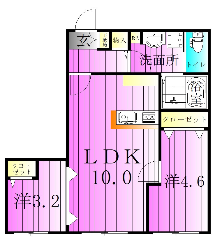 リザーブ北綾瀬 間取り図