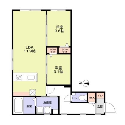 リザーブ北綾瀬 間取り図