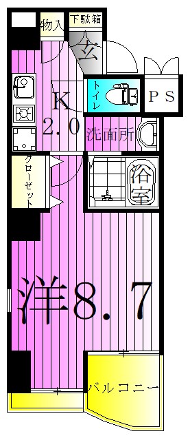 クレスト東金町 間取り図