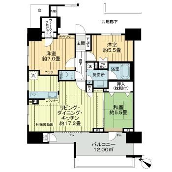 ルネサンス南柏駅前 201号室 間取り