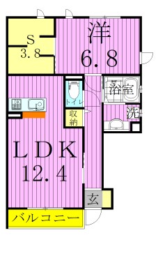 シエルツリーⅡ 103号室 間取り