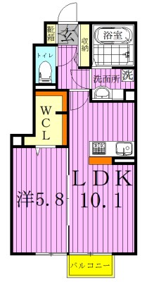 コンフォールコートⅡ 101号室 間取り