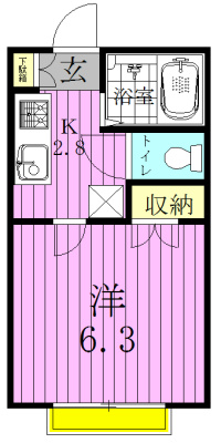 シーダーベルクＢ 間取り図