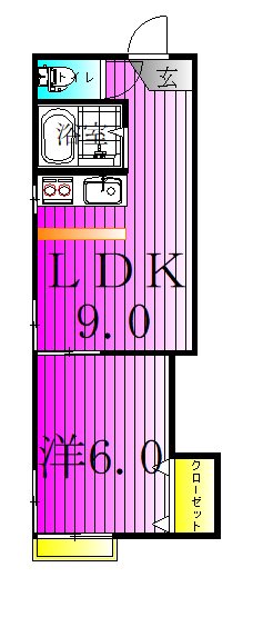 叶コーポ 間取り図