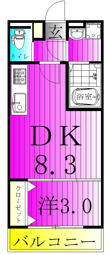 KEIAI　RESIDENCE　五香Ⅱ 103号室 間取り