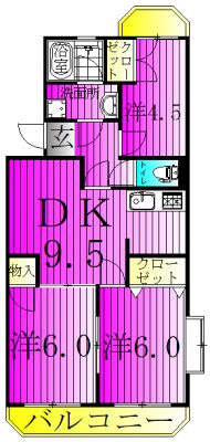 フェルムグレース 301号室 間取り