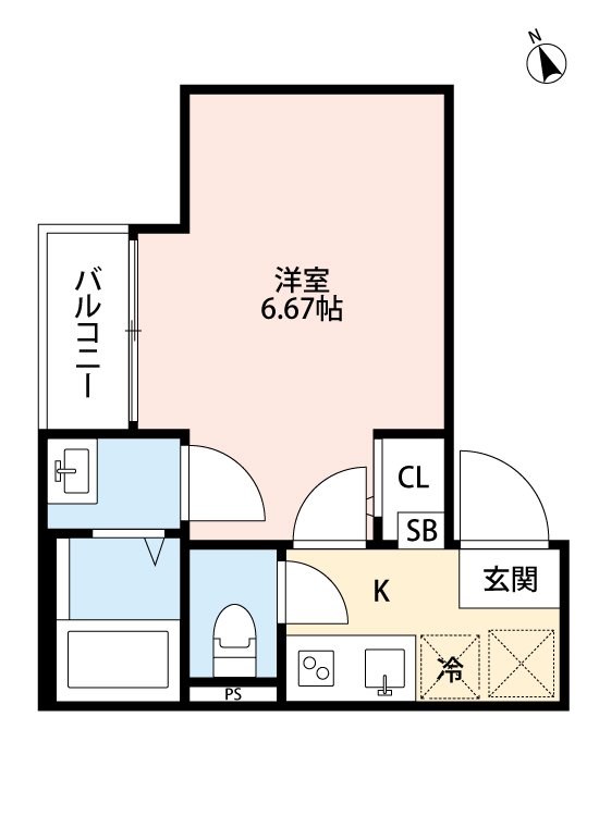 CRASTINE常盤平 201号室 間取り