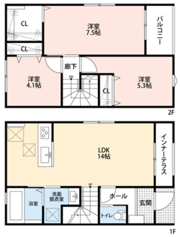 リーブルファイン足立神明 間取り図