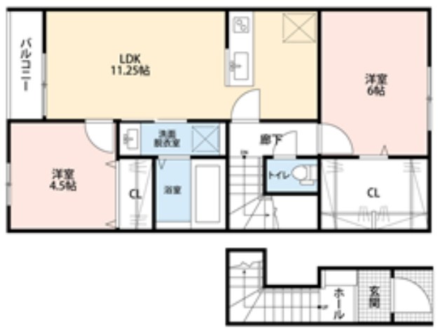リーブルファイン足立神明 間取り図
