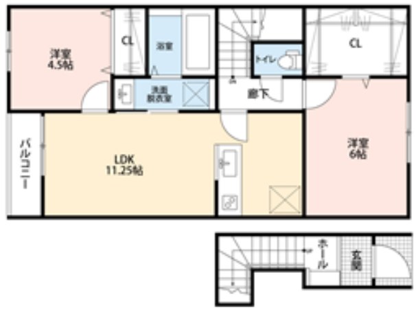 リーブルファイン足立神明 間取り図