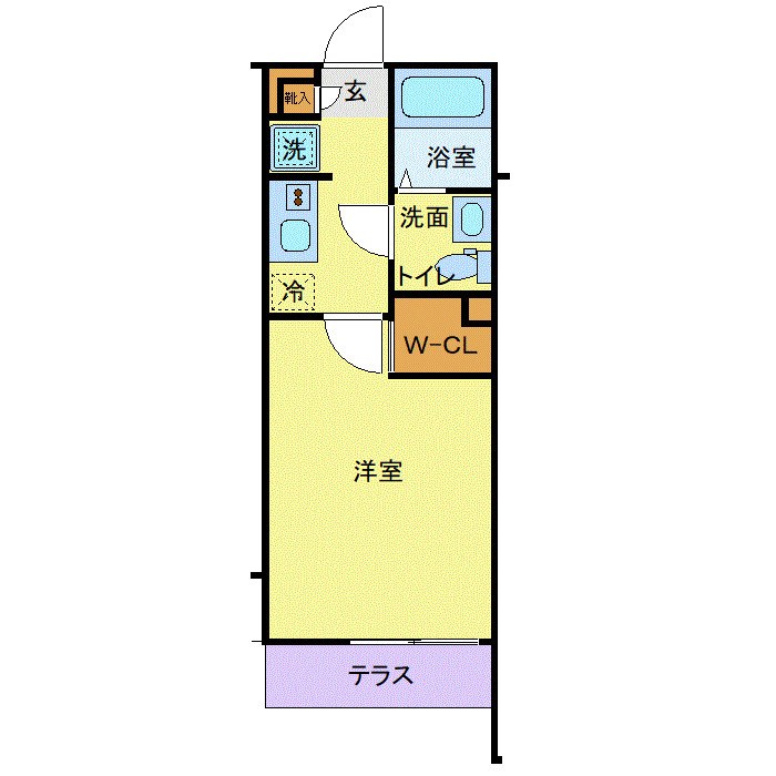106号室 間取り