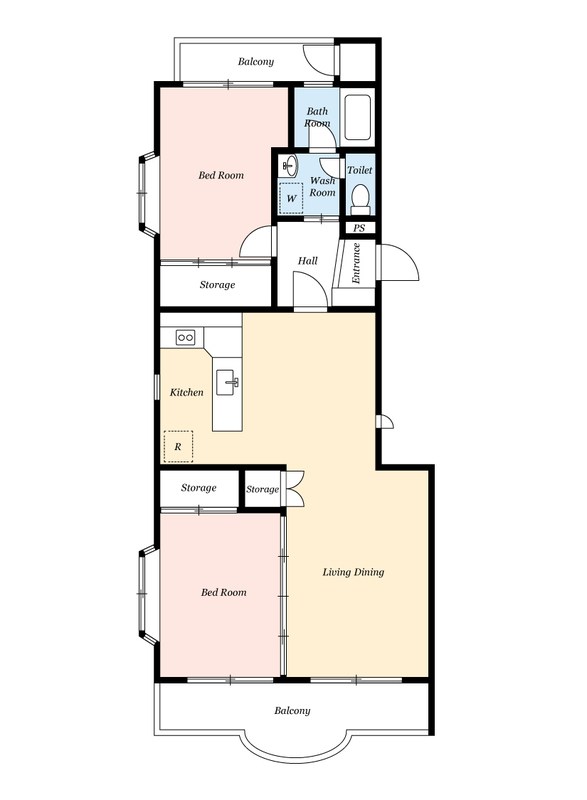 ＰＬＥＮＤＹ馬橋 406号室 間取り