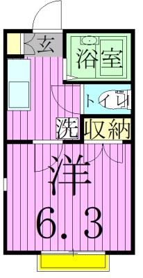 シーダーベルクＢ 101号室 間取り